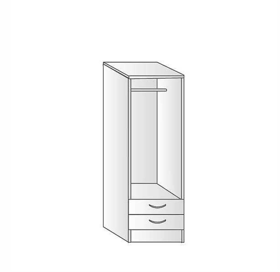 Ropero 2 Puertas 2 Cajones 912 Platinum | El mundo del mueble Best