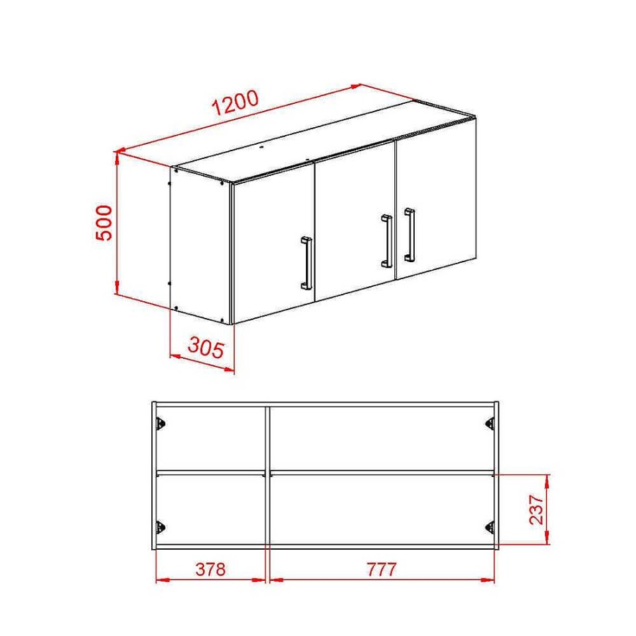 Alacena 120 Blanco Carvalo Mezzo 10184 | El mundo del mueble Clearance