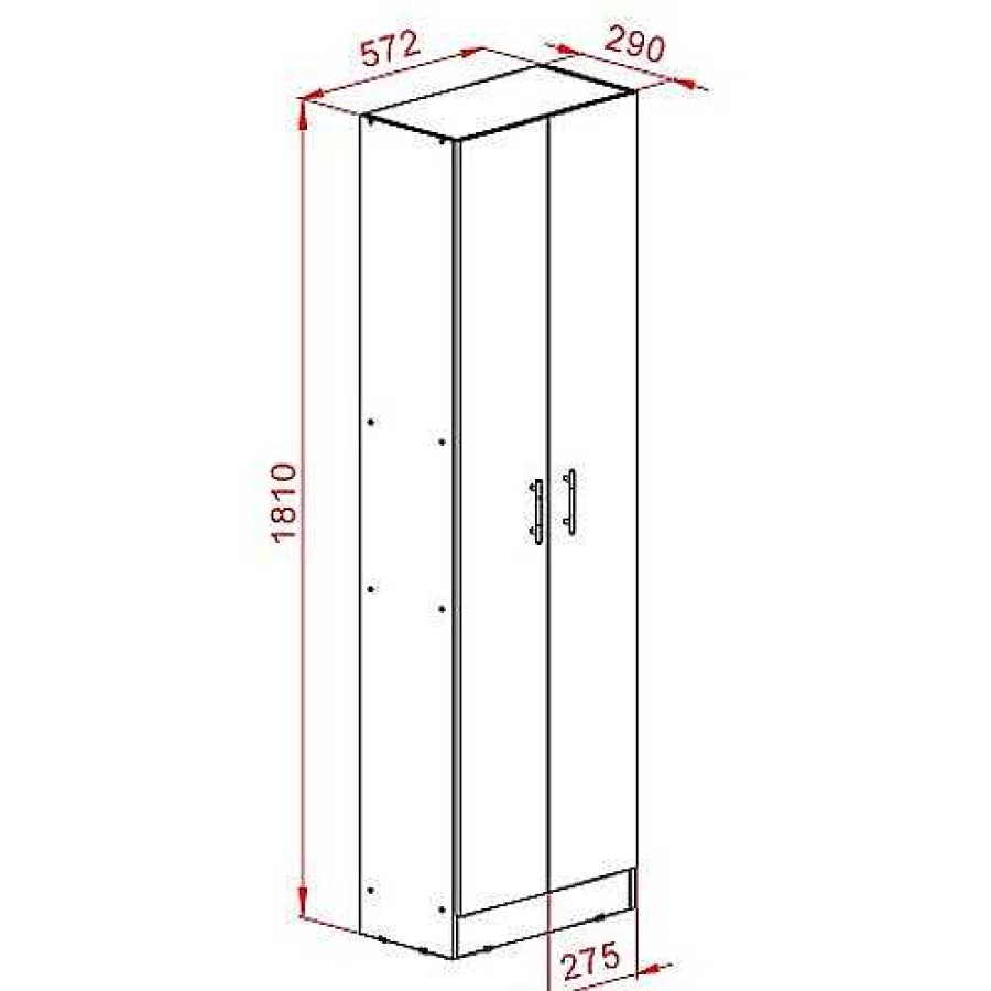 Despensero 1.80 Blanco Carvalo Mezzo 10194 | El mundo del mueble New