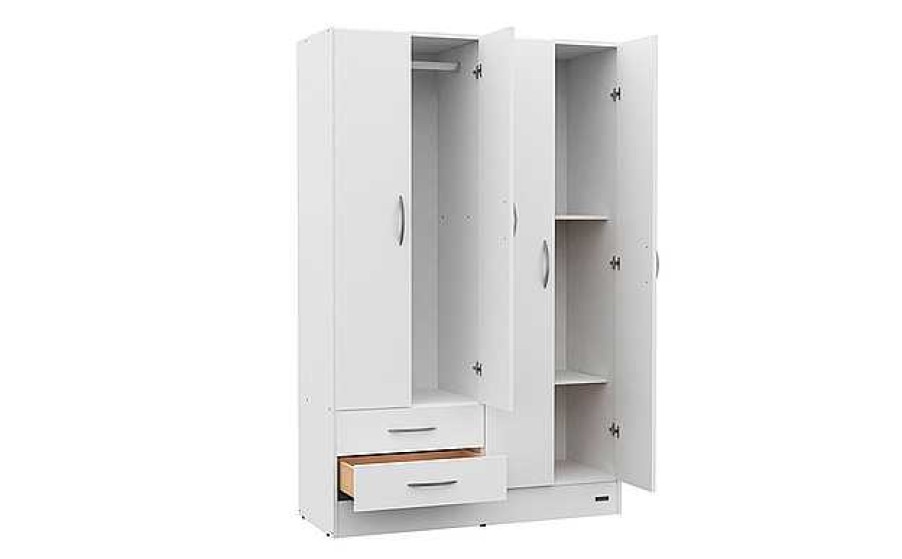 Ropero 4 Puertas Dos Cajones Express Cod 24 Mosconi Blanco | El mundo del mueble Online