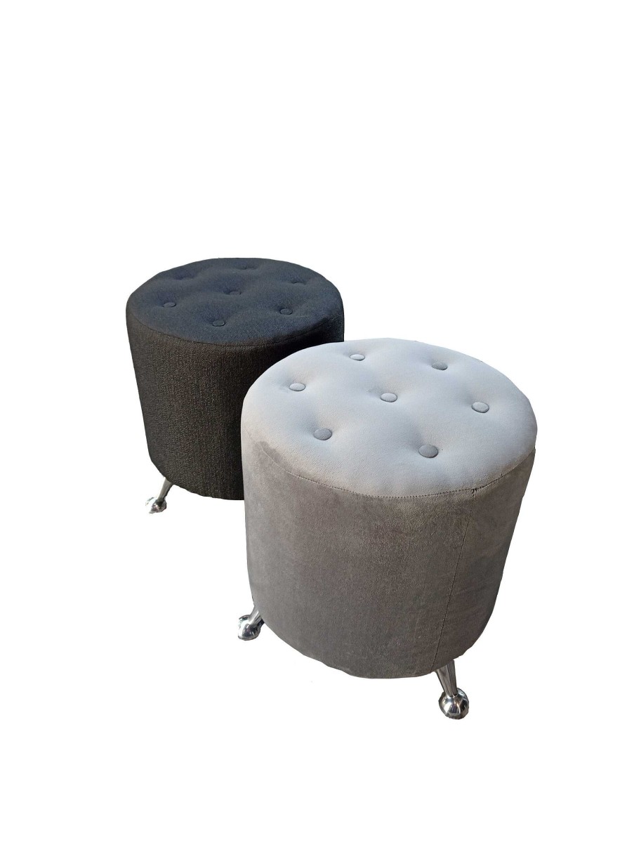 Puff Cilindrico Con Patas De Metal | El mundo del mueble Online