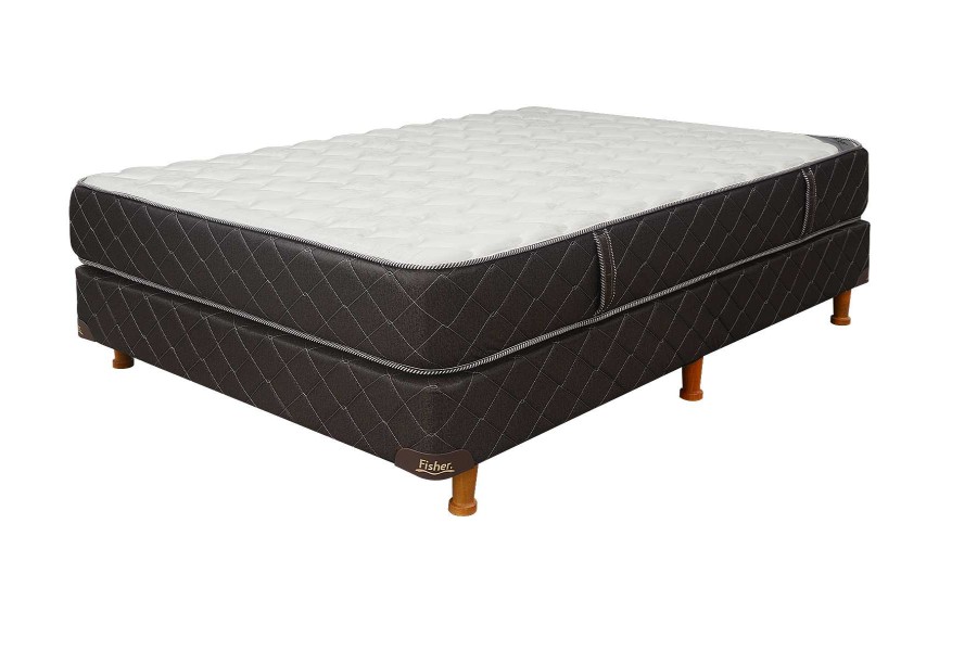 Conjunto De Sommier Fisher Dorado 1.40 X 1.90 | El mundo del mueble Online